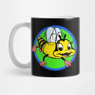 Retro Bee Cartoon Comic Mug